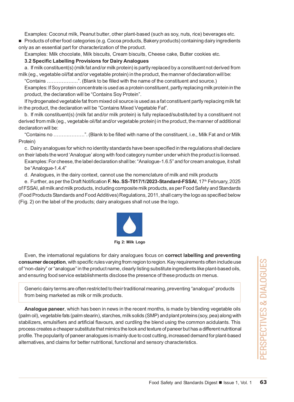Dairy Analogues: An Overview