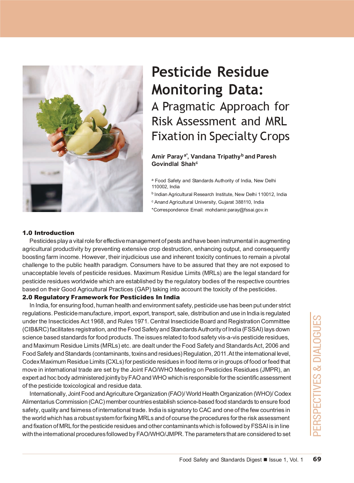 Pesticide Residue Monitoring Data