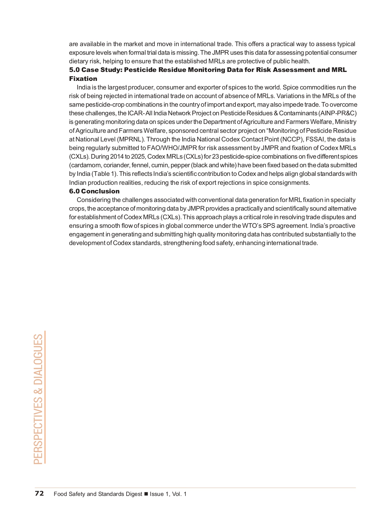 Pesticide Residue Monitoring Data